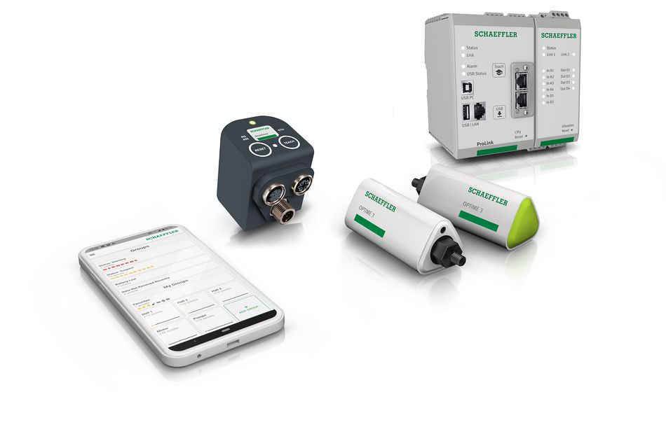 With the latest update, Optime now also integrates Schaeffler’s condition monitoring systems (CMS) SmartCheck and ProLink. Optime therefore covers condition monitoring for a wide range of machines and often entire plants.