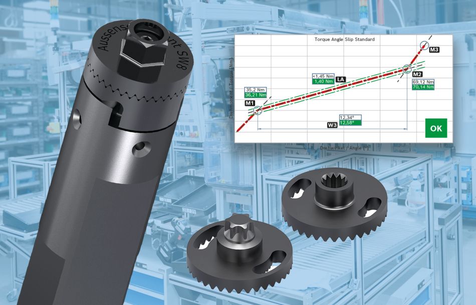 The TASS testing system for tightening systems from Bosch Rexroth is designed to enable manufacturing companies to ensure assembly quality and productivity directly during the ongoing processes.