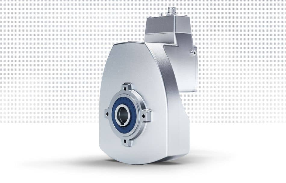 Nord Drivesystems has developed a special drive solution: In the patented DuoDrive geared motor concept, an unventilated IE5+ synchronous motor was integrated into a single-stage helical gear unit.